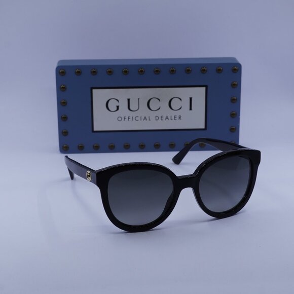 Gucci GG1315S 002 Cat Eye Sunglasses - Black/Grey Polarized - Picture 1 of 11